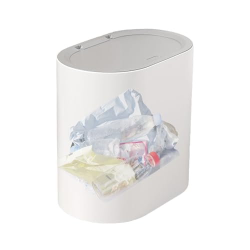Mülleimer überdacht klein – Mülleimer, Abfalleimer für Badezimmer, schmal, oval, Bewegungssensor, wasserdicht, Badezimmermülleimer, Kunststoffeimer für den Mülleimer überdacht klein – Mülleimer, Abfalleimer für Badezimmer, schmal, oval, Bewegungssensor, wasserdicht, Badezimmermülleimer, Kunststoffeimer für den von Generic
