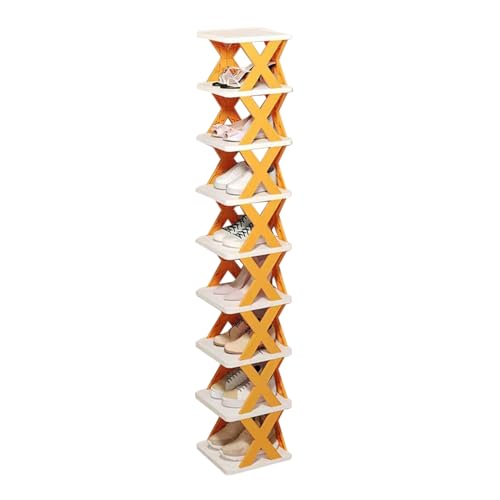 Multi Tier Hoch Storage Rack - Multi Funktional Vertikal Organizer | Schmales | Faltregale kein Montageband Slipper Organisator für Badezimmer Einreiseweg kleine Wohnung rv von Generic