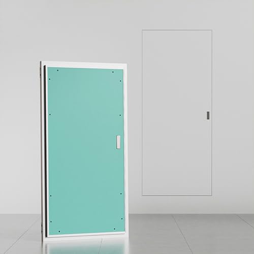 Multi Werkzeug Revisionsklappe Rechteck, Überstreichbare Verdeckte Revisionstür Aus Metall, Dekoratives Wartungsklappe Trockenbau Mit Versenktem Türgriff(W 80 cm x H 120 cm) von Generic