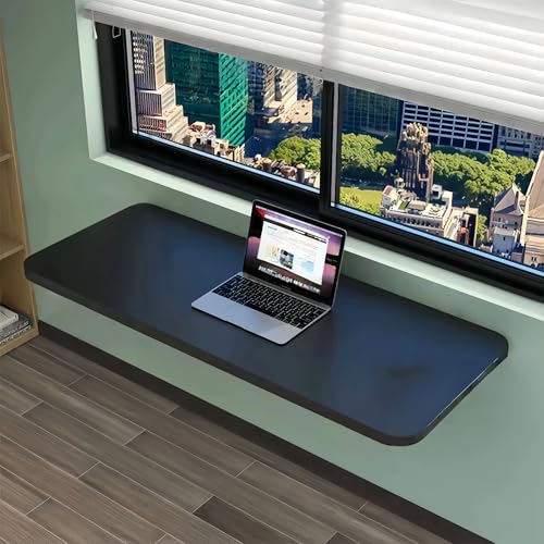 Multifunktionaler Klapptisch,Wandklapptisch Klapptisch,Platzsparender Esstisch Aus Holz,FüR Schreibtisch, Esstisch, Beistelltisch, Laptoptisch,Schwarz,75×24cm(30×9in) von Generic