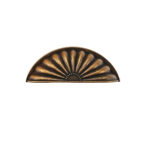 Muschel Halbkreis Küche Vintage Schubladengriff Schrank Bronze Kommode Kleiderschrank Tür Im Alter Von Gold Bronze(Antique) von Generic
