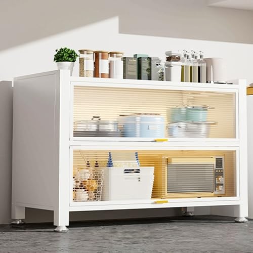 Mutfak Dolabı, BäCkerregal Mit KlapptüRen, Aufsatz for Die KüChenaufbewahrung Mit Verstellbaren FüßEn for Wohnzimmer, Arbeitszimmer, Badezimmer von Generic