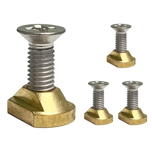 Mutter M8 T - T-Nuts Montage Hydrofoil Schraube M8 Professional Messing Anschluss Paddel Ersatzteile Surfbrett Zubehör für Wassersport Surfen von Generic