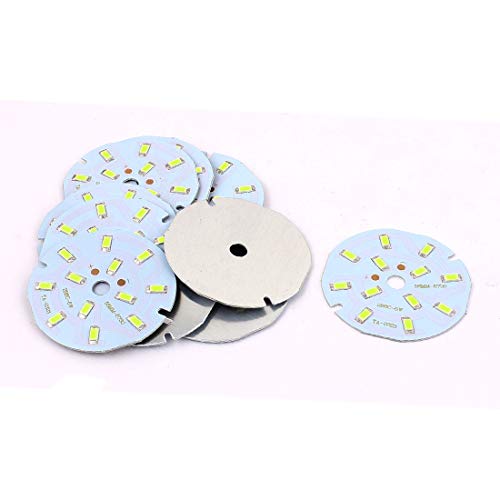 NEW LON0167 10 Stück 5W Reinweiß 12 SMD 5730 LED-Downlight-Aluminium-Grundplatte(10 Pcs 5W Pure White 12 SMD 5730 LED Light Downlight Aluminum Base Plate von Generic