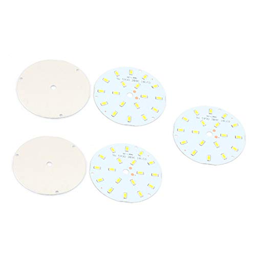 NEW LON0167 5 Stück 9W warmweiß 18 SMD 5730 LED-Licht Downlight Aluminium-Grundplatte(5 Pcs 9W Warm White 18 SMD 5730 LED Light Downlight Aluminum Base Plate von Generic