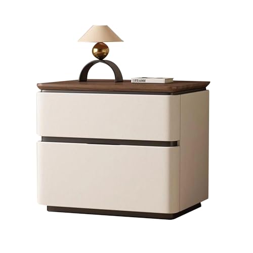 Nachttisch, Beistelltisch, Nachttisch aus Holz, mit Zwei Schubladen, Schlichtes Design, geeignet for Schlafzimmer, Arbeitszimmer und Wohnzimmer.(B,40CM(15.75IN)) von Generic