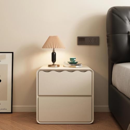 Nachttisch, Keine Installation, Aufbewahrungsschrank for das Schlafzimmer zu Hause(Blanc) von Generic