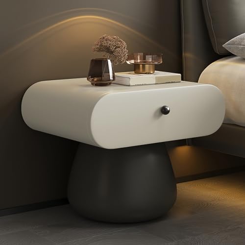 Nachttisch, Moderne Nachttische mit Schubladen, minimalistischer Nachttisch mit Pu-Leder-Finish und Stabiler Basis für Wohnzimmer und Schlafzimmer Nachttisch, Moderne Nachttische mit Schubladen, minimalistischer Nachttisch mit Pu-Leder-Finish und Stabiler Basis für Wohnzimmer und Schlafzimmer von Generic