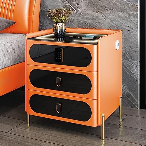 Nachttisch, multifunktionaler intelligenter Nachttisch mit kabellosem Laden, Bluetooth-Lautsprecher, LED-Leuchten und USB-Anschluss für Schlafzimmer und Wohnzimmer Nachttisch, multifunktionaler intelligenter Nachttisch mit kabellosem Laden, Bluetooth-Lautsprecher, LED-Leuchten und USB-Anschluss für Schlafzimmer und Wohnzimmer von Generic