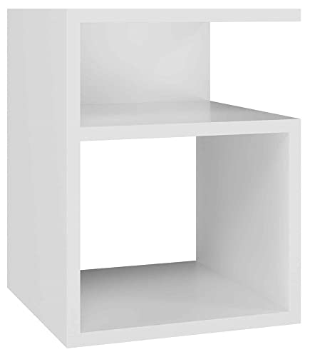 Nachttisch 30x30 Weiß Beistelltisch Schublade Nachtkommode Kommode Modern Beistellschrank Nachtschrank Modern Minimalistisch von Generic