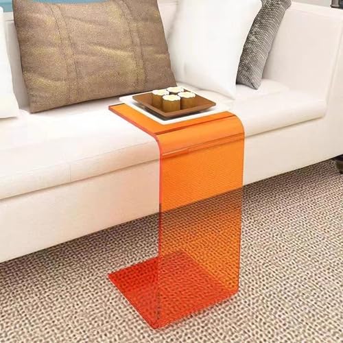 Nachttisch Acryl-Couchtisch - Moderner, durchsichtiger Beistelltisch für Schlafzimmer- oder Wohnzimmermöbel - C-förmiger Beistelltisch Nachttisch Acryl-Couchtisch - Moderner, durchsichtiger Beistelltisch für Schlafzimmer- oder Wohnzimmermöbel - C-förmiger Beistelltisch von Generic