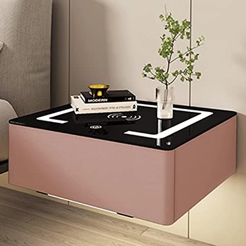 Nachttisch LED-zur Wandmontage mit Ladestation – moderner mit Lampe, 1 Schublade – ideal für Schlafzimmer oder Wohnzimmer Nachttisch LED-zur Wandmontage mit Ladestation – moderner mit Lampe, 1 Schublade – ideal für Schlafzimmer oder Wohnzimmer von Generic