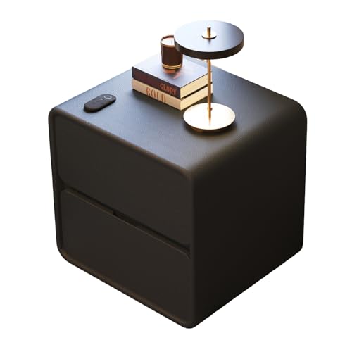 Nachttisch Schlafzimmer Nachttisch Einfacher moderner Nachttischschrank Einfacher Lagerschrank Schublade aus Massivholz + Lagerregal mit hoher Dichte(2,50CM(19.6IN)) von Generic