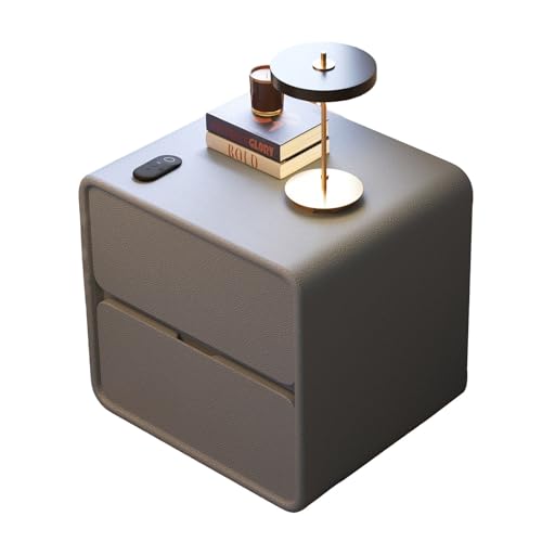 Nachttisch Schlafzimmer Nachttisch Einfacher moderner Nachttischschrank Einfacher Lagerschrank Schublade aus Massivholz + Lagerregal mit hoher Dichte(4,50CM(19.6IN)) von Generic