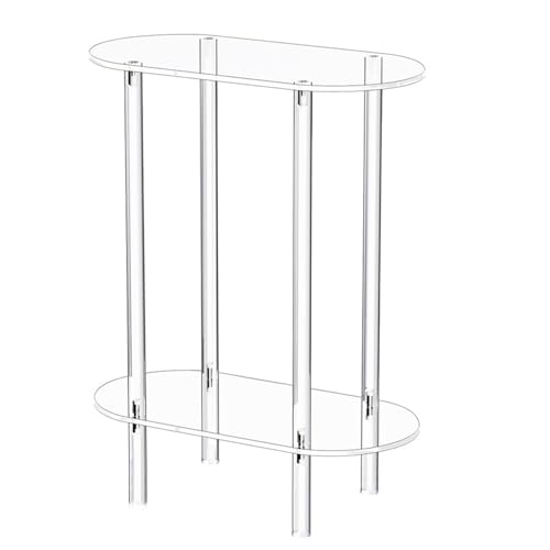 Nachttisch aus Acryl - Kristallklares Design, kompakter Seitentisch, rechteckiger Couchtisch | transparenter Tisch mit zwei Positionen mit , eleganter Tisch für Bettseite, Sofa oder Mode Nachttisch aus Acryl - Kristallklares Design, kompakter Seitentisch, rechteckiger Couchtisch | transparenter Tisch mit zwei Positionen mit , eleganter Tisch für Bettseite, Sofa oder Mode von Generic