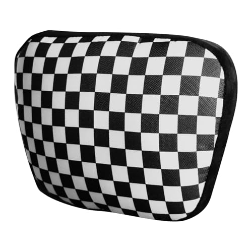 Nackenstützkissen Auto Kariert Kariert Atmungsaktiv Schwarz-Weiß-Kopfkissen Schlafende Kopfstütze mit Lendenabstützung Autohüllen Abwaschbar Tasche für Nackenstützkissen Auto Kariert Kariert Atmungsaktiv Schwarz-Weiß-Kopfkissen Schlafende Kopfstütze mit Lendenabstützung Autohüllen Abwaschbar Tasche für von Generic