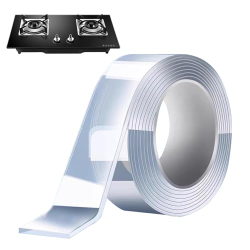 Nano Tape 4 Stück Doppelseitiges Klebeband mit hoher Viskosität Klebeband - Klebeband transparent super stark für Wandverkleidungen, Poster, Keramikfliesen, Holzwände, imp von Generic