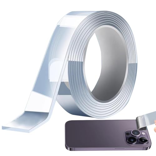 Nano Tape 4 Stück Doppelseitiges Klebeband mit hoher Viskosität Klebeband - Klebeband transparent super stark für Wandverkleidungen, Poster, Keramikfliesen, Holzwände, imp von Generic