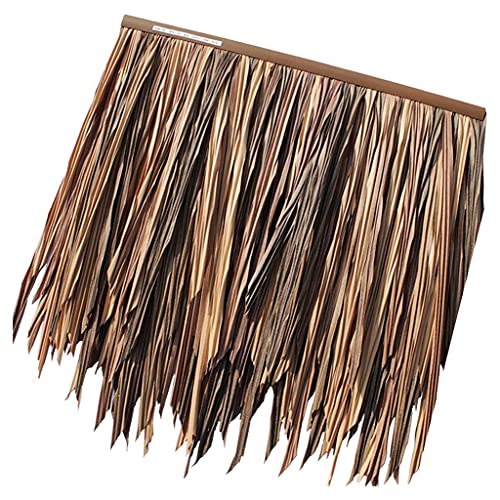 Natürliche Simulation Stroh Fliese Dach Haar Gras Pavillon Promenade Kunstgras Gefälschte Gras Haar Gras Zimmer Dekoration Palmgras Stroh Rolle 0.5X0.5m(Yellow b,2pcs) von Generic