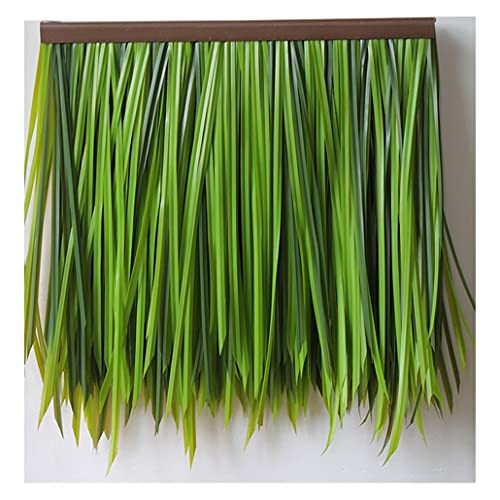 Natürliche Simulation Strohfliese Palm Thatch Roll Fake Thatch Dachhaar Gras Pavillon Promenade Kunstrasen Kunstrasen Grashaar Gras Zimmer Flammhemmender Kunststoffstroh (2 Stück)(Yellow c,8pcs) von Generic