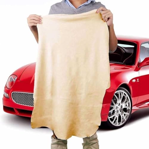 90x60 cm Groß Leder zum Reinigen,Autoleder,Polierleder,Premium Qualität Naturbelassenes Leder,Perfekt zum Trocknen von Autos,Glas, Spiegel,Trockentuch Super Weich und Sehr Saugfähig 90x60 cm Groß Leder zum Reinigen,Autoleder,Polierleder,Premium Qualität Naturbelassenes Leder,Perfekt zum Trocknen von Autos,Glas, Spiegel,Trockentuch Super Weich und Sehr Saugfähig von Generic