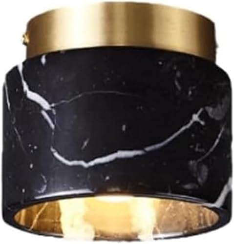 Naturstein Deckenleuchte Grün Moderne Flur Flächenbündige Deckenleuchte Weiß Marmor Glas Kleine Deckenleuchte Schwarz Industrielle Bauernhaus Deckenleuchte Für Badezimmer Flur, Dark von Generic