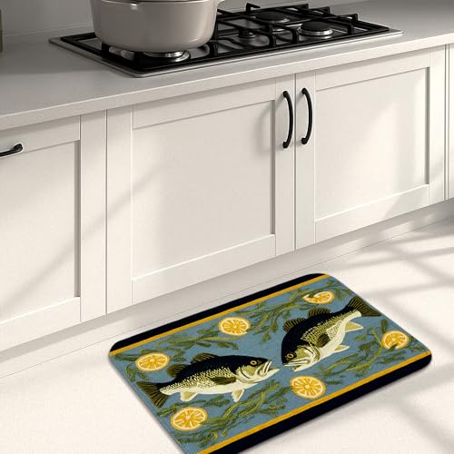 Nautische Küchenmatten für Boden, Ozeanfisch-Muster, weiche Teppiche, gepolstert, rutschfest, waschbar, Dekormatten für Küchenspüle, Badezimmer, 50,8 x 78,9 cm Nautische Küchenmatten für Boden, Ozeanfisch-Muster, weiche Teppiche, gepolstert, rutschfest, waschbar, Dekormatten für Küchenspüle, Badezimmer, 50,8 x 78,9 cm von Generic