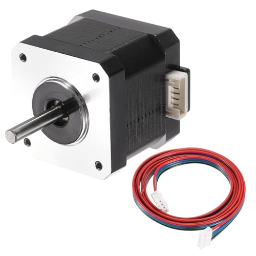 Nema 17 Schrittmotor 42x42x48MM Bipolar 1.8A/3.24V 0.52N.M 42 Motor 2-Phasen Servo 1,8° 4-Leiter mit XH2.54 Kabel und Stecker für 3D-Drucker, CNC-Maschine, DIY(42x42x40MM,1.3A 0.28N.M 1.12 Degree) von Generic