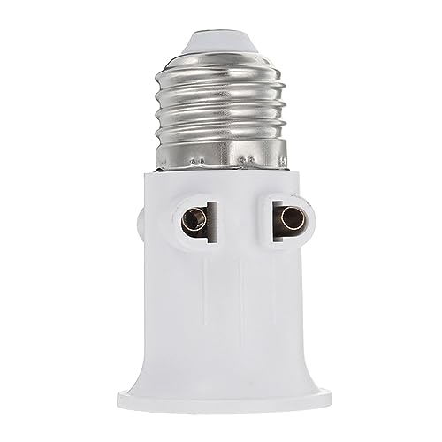 Newwyt Lampenfassungsadapter AC100–240 V 4 A E27 EU-Stecker Adapter Lampe 2 Zinken Steckdose Lampenfassung Adapter für Veranda-Lampenfassung weiße ABS-Elektronikkomponenten von Generic