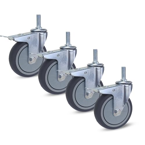 Nicht Markierende Möbelrollen M12 Schwenkbares Lenkrollenrad Glatte Rollen Sicherheitsrollen Mit Doppelter Feststellfunktion Ruhiges Gleiten Für Kinderbetten/Brake/3In Nicht Markierende Möbelrollen M12 Schwenkbares Lenkrollenrad Glatte Rollen Sicherheitsrollen Mit Doppelter Feststellfunktion Ruhiges Gleiten Für Kinderbetten/Brake/3In von Generic