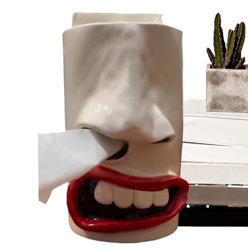 Niesende Gesichtsgewebe Box Abdeckung - Verspielter Harzgewebe Organisator | Dekorative Aufbewahrungsbox für Gesichtsgewebe | Humorvolle Wohnkultur für Badezimmer-Arbeitsplatte, Eitelkeit Tisch und Niesende Gesichtsgewebe Box Abdeckung - Verspielter Harzgewebe Organisator | Dekorative Aufbewahrungsbox für Gesichtsgewebe | Humorvolle Wohnkultur für Badezimmer-Arbeitsplatte, Eitelkeit Tisch und von Generic