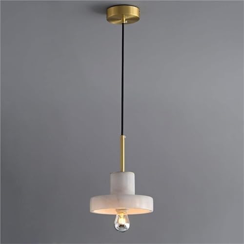 Nordische Messing-Esszimmer-Marmor-Hängelampe mit E27-Fassung, Moderne Kücheninsel-Dekorationsbeleuchtung, Pendelleuchte, einfaches Schlafzimmer, Nachttischlampe, kleine Hängelampen von Generic