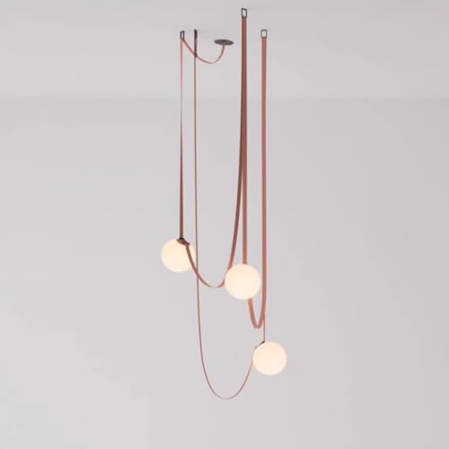 Nordischer Kronleuchter aus weißem Glas in Ballonform, hohe Decke, moderner Stil der Mitte des Jahrhunderts, Hängelampe zum Selbermachen, dezentrale Lampe mit Lederkette für das Wohnzimmer Nordischer Kronleuchter aus weißem Glas in Ballonform, hohe Decke, moderner Stil der Mitte des Jahrhunderts, Hängelampe zum Selbermachen, dezentrale Lampe mit Lederkette für das Wohnzimmer von Generic