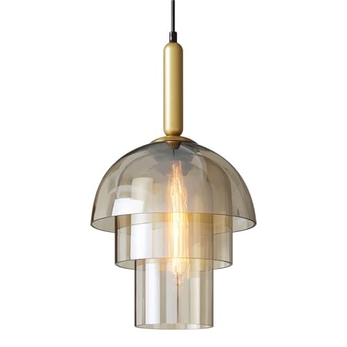 Nordischer Stil, Unterputz-Hängeleuchte, Kreativer Dreischichtiger Glas-Pendelleuchten-Lampenschirm, E27-Lichtquelle, Einzelkopf-Pendelleuchte, Beleuchtungsfixierung Für Die Dekoration des Restau Nordischer Stil, Unterputz-Hängeleuchte, Kreativer Dreischichtiger Glas-Pendelleuchten-Lampenschirm, E27-Lichtquelle, Einzelkopf-Pendelleuchte, Beleuchtungsfixierung Für Die Dekoration des Restau von Generic
