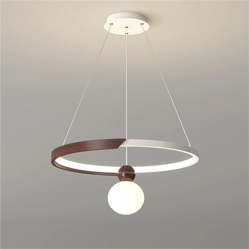 Nordisches Holz Schlafzimmer Moderner minimalistischer Ring Esszimmer Pendelleuchte Mid Century Log Cream Wind Globe Kücheninsel Hängelampe für Arbeitszimmer Wohnzimmer Bar Theke Esstisch von Generic