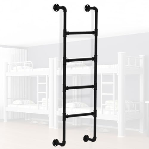 Notausstiegsleiter, Keller-Fluchtleiter, Notfensterleiter, Notausstiegsfenster, Dachbodentreppe, Kellerausstieg, Schwarze Metallleitern Aus Schmiedeeisen Für Wohnmobil, Schlafzimmer, Schlafsaal/1.25M/ Notausstiegsleiter, Keller-Fluchtleiter, Notfensterleiter, Notausstiegsfenster, Dachbodentreppe, Kellerausstieg, Schwarze Metallleitern Aus Schmiedeeisen Für Wohnmobil, Schlafzimmer, Schlafsaal/1.25M/ von Generic