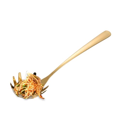 Nudellöffel mit Zähnen - Spaghetti Server Utensilien, Nudellöffel, Nudellöffel, Küchenhelfer | Nudelsieb, Spaghetti-Sieb, Nudelsieb aus Edelstahl von Generic