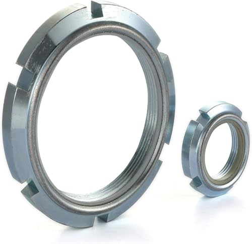 Nylon Loc Selbstlokalisierende Rundmutter Schlitz-fixierschraubkappe M10 M12 M14 M16 M20 M30 M65, M60X2.0 Nylon Loc Selbstlokalisierende Rundmutter Schlitz-fixierschraubkappe M10 M12 M14 M16 M20 M30 M65, M60X2.0 von Generic