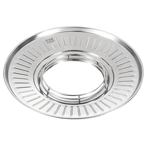 Ölabflussschale Kochen - Speiseölschale, Küchenfettsieb | Edelstahl -Fettschale, Tablettluft Fritteuse Backen, Backkochen -Tropffilter, Colander -Teller für gebratene Lebensmittel von Generic