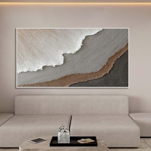 Ölgemälde Leinwand Wandkunst Kreativ Moderne 3D Ozean Wellen Kunst Rahmenlos Handgemachte Malerei Auf Leinwand Malerei Party Textur Wandkunst Wohnzimmer Mode Raum Dekor, 100x200cm(39.4x78.7inch) von Generic