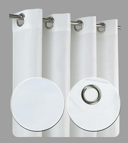 Ösen Vorhang Blickdicht Verdunkelung Fleckschutz Gardine Sichtschutz 140x245 (Weiß) von Generic