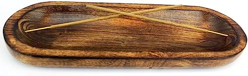 OMC Incense Holder Modern Insence Ash Catcher or Insense Stick Holder for Table Décorations Wooden Incense Tray for Sticks von Generic