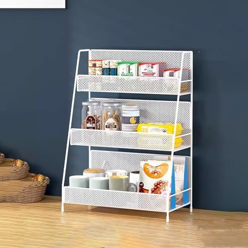 Obst Gemüseregal Organizer Supermarkt-Präsentationsregal für Obst und Gemüse, 3-stöckige Einzelhandels-Präsentationsregale, Supermarkt-Snackregal aus Metall, kommerzieller Snack-Organizer, p von Generic