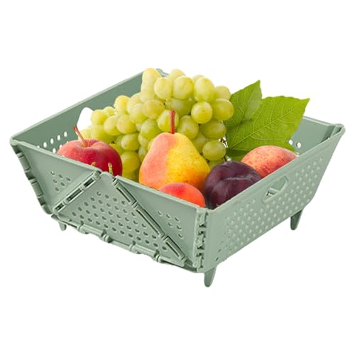 Obstkorb - Sieb zum Waschen von , Obstbehälter aus Netz mit Abflusskorb zum Aufstellen | Multifunktionales Küchensieb für Küche, Theke, Restaurant Obstkorb - Sieb zum Waschen von , Obstbehälter aus Netz mit Abflusskorb zum Aufstellen | Multifunktionales Küchensieb für Küche, Theke, Restaurant von Generic