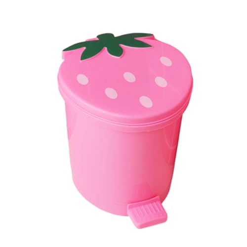 Obstmülleimer im Korb für den kleinen Erdbeer-Stil mit Deckel, Mülleimer | Leichte Kleiderkörbe | Leichte Mülltonne, tragbarer Behälter von Generic