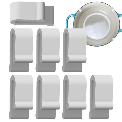 Ofen-Deckelschutz-Clips, Emaille-Clips für Backofendeckel | 8 Pfannenschutz-Clips: für Töpfe, Topf-Clips, Topfschutz-Clips, Topfabdeckungen von Generic