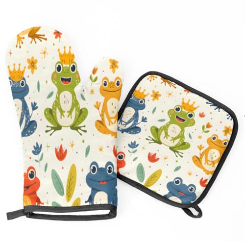 Ofenhandschuhe Singender Frosch Topfhandschuhe Anti-Rutsch Kochhandschuhe Hitzeresistente Grillhandschuhe Für Barbecue Kochen Grillen Ofenhandschuhe Singender Frosch Topfhandschuhe Anti-Rutsch Kochhandschuhe Hitzeresistente Grillhandschuhe Für Barbecue Kochen Grillen von Generic