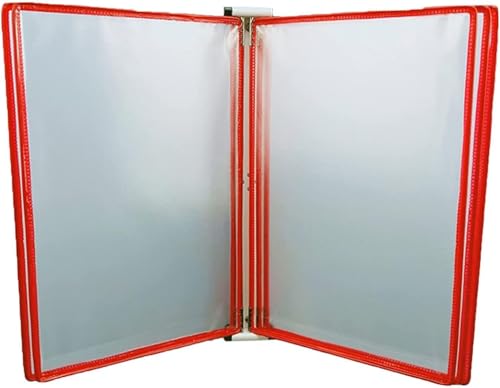 Office Adjustaview Wandmontiertes Referenzsystem 5 Doppelseitige Paneele Wandmontierter Aktenhalter A4 Ordner Poster Flipbook-Display PVC Metall Transparent Page Display Ständer, Red Office Adjustaview Wandmontiertes Referenzsystem 5 Doppelseitige Paneele Wandmontierter Aktenhalter A4 Ordner Poster Flipbook-Display PVC Metall Transparent Page Display Ständer, Red von Generic