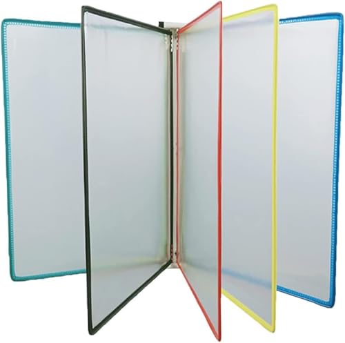 Office Adjustaview Wandmontiertes Referenzsystem 5 Doppelseitige Paneele Wandmontierter Aktenhalter A4 Ordner Poster Flipbook-Display PVC Metall Transparent Page Display Ständer, Varicolored Office Adjustaview Wandmontiertes Referenzsystem 5 Doppelseitige Paneele Wandmontierter Aktenhalter A4 Ordner Poster Flipbook-Display PVC Metall Transparent Page Display Ständer, Varicolored von Generic