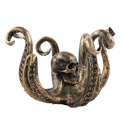 Oktopus Becherhalter Oktopus | Oktopus Statue aus Kunstharz Retro | Teetassenhalter für Küche Schmuckkasten Couchtisch Dekoration von Generic